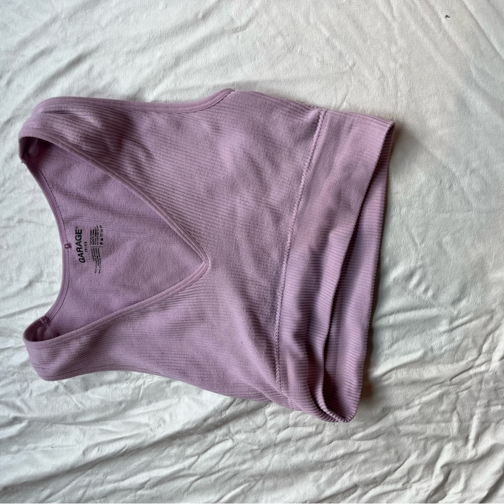 Garage Lilac Ribbed Tank Top